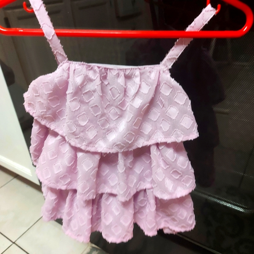 Girls Toddler 3T purple Osh Gosh ruffle top